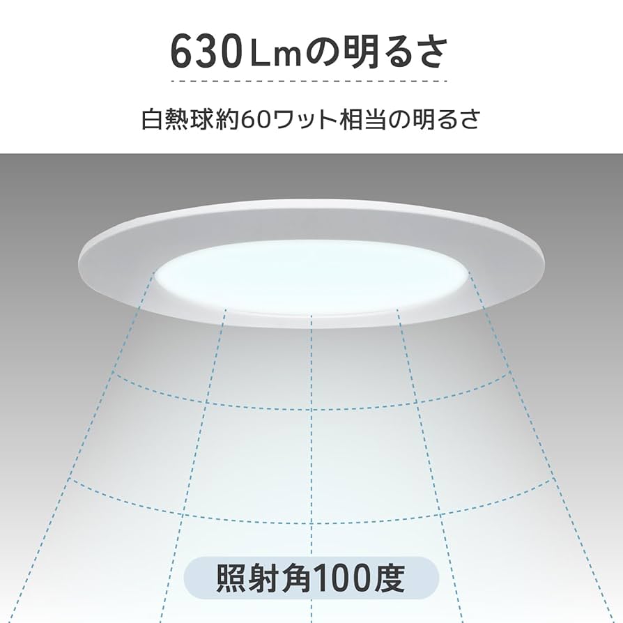 ECOHiLUX GX53 LEDランプ 20個セット 2700K Amazon | LED電球 GX53 電球色 昼白色 630Lm 60W相当 φ74 照射角